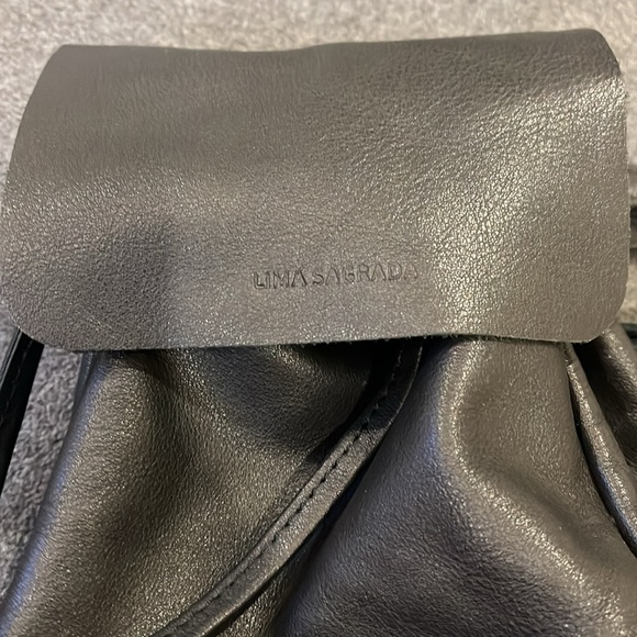 Tiny Black Leather Backpack - Picture 3 of 5